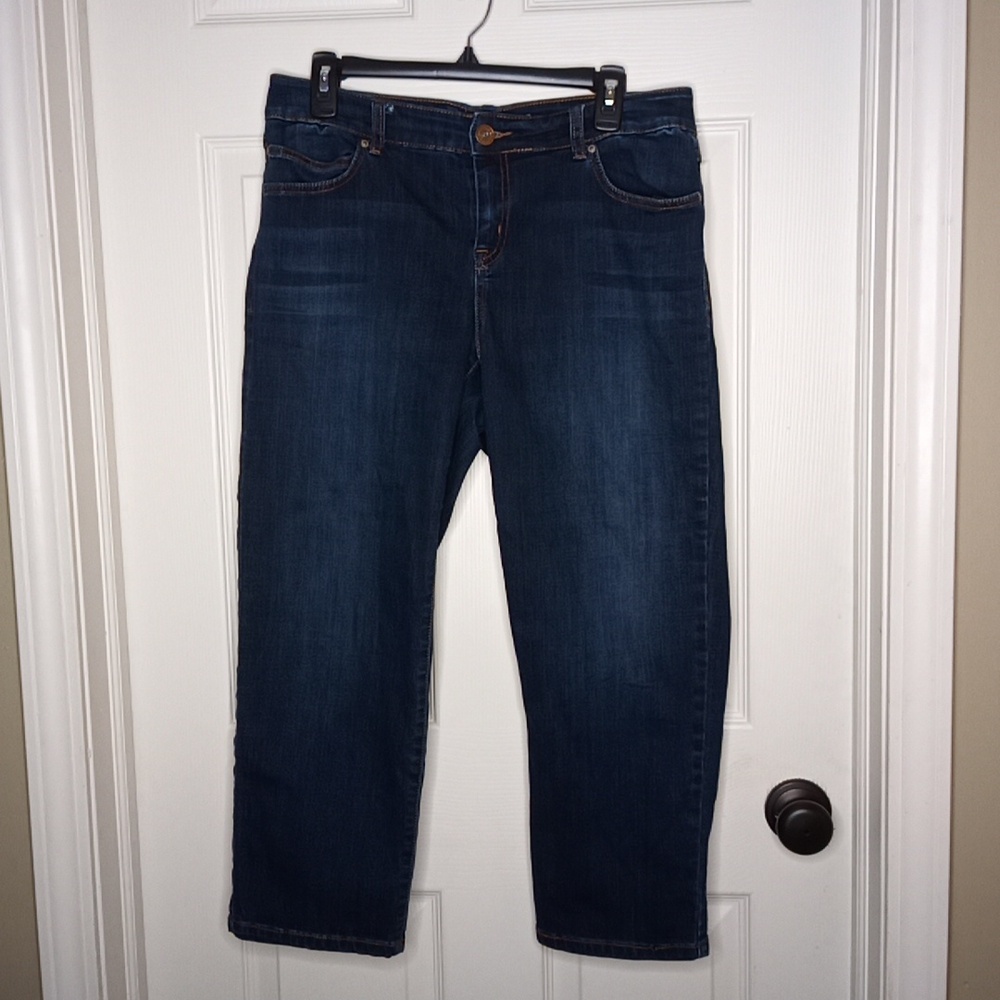 Inc Skinny Jeans Curvy Fit Cropped Dark Wash Sz. 12